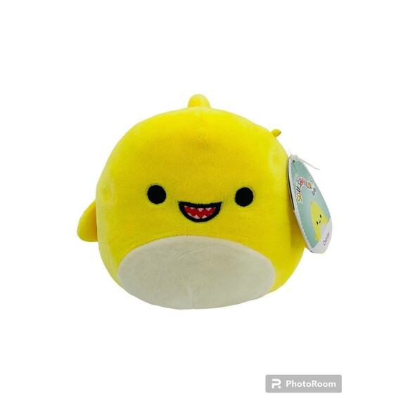 Squishmallows Baby Chandler The Yellow Shark 7" NWT Bee Happy Collection Aldi - Picture 1 of 9
